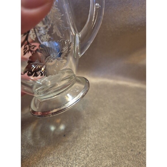 VTG Silver City Glass Co Sterling Silver Overlay Flanders Poppy Sugar & Creamer - Picture 12 of 16